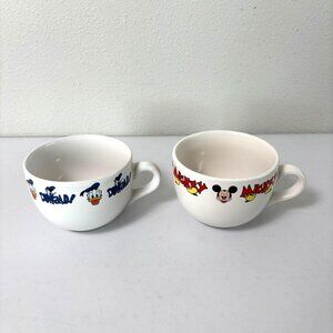 Disney Donald Duck Mickey Mouse Coffee Mug Large Soup Cappuccino Vintage